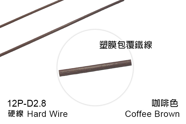 12P-D2.8-60L 塑膜鐵線-硬線