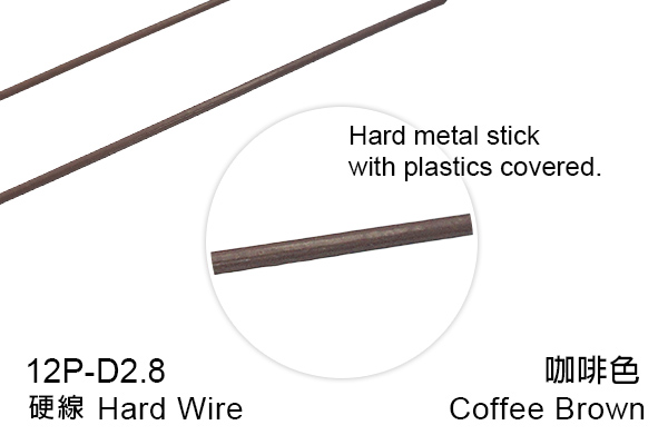 12P-D2.8-60L  Plastics covered iron wire - Hard wire type