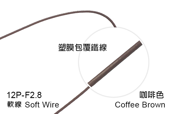 12P-F2.8-60L 塑膜鐵線-軟線