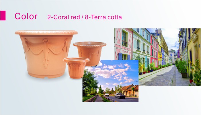 Embossed Flower Pot terracotta pots agricultural pots made in Taiwan Landscaping flower pot garden pots designer pots Floral Design Aiermei Yeou Cherng flower pot