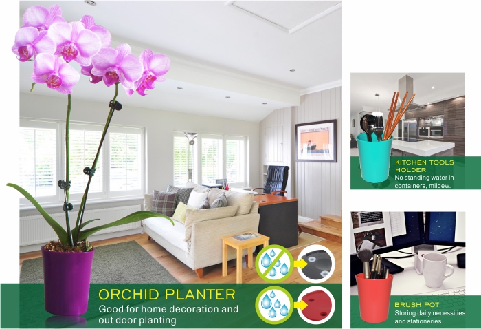 AIERMEI Scandinavian Orchid Planter &mdash; drainage design and application in home and garden