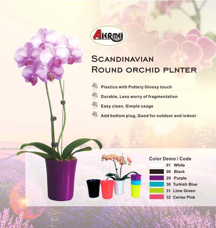 AIERMEI Scandinavian Orchid Planter L-171 L-172 L-173 &mdash; 6 candy colors ceramic-touch product overview