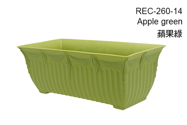 REC-200 Aiermei Embossed Rectangular Pot 帷幕浮雕花槽