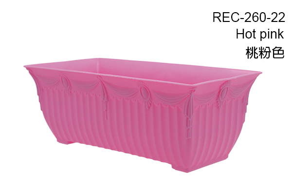 REC-200 Aiermei Embossed Rectangular Pot 帷幕浮雕花槽