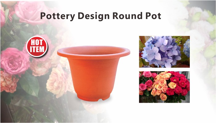 Terracotta Round Pot Outdoor Plant round pot pottery design pots for gardening Plastic Pot pottery pots terra cotta pots Aiermei Yeou Cherng