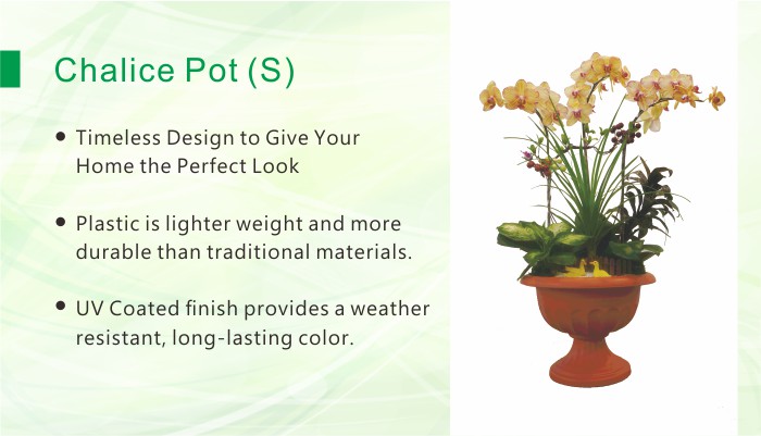 Plastic Flowerpot landscape chalice rustic plant pots specialty pots made in Taiwan chalice pot designer pots plastic plant pots wholesale macetas para plantas Yeou Cherng