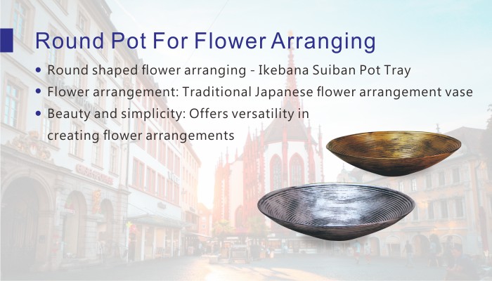 Floral Disc Floral Arrangement Japanese flower arrangement hydroponic shallow pots small original flow Ceramic Tea Table Flower Pots wholesale planters aiermei amazon yeoucherng Chinese flower art water plate