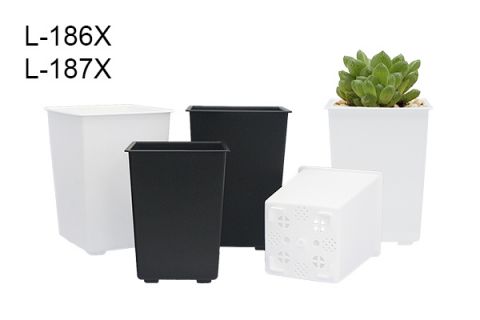 【艾爾鎂-實用方盆】L-186X 四方高盆